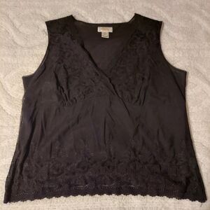 Talbots Black Lace Tank Top